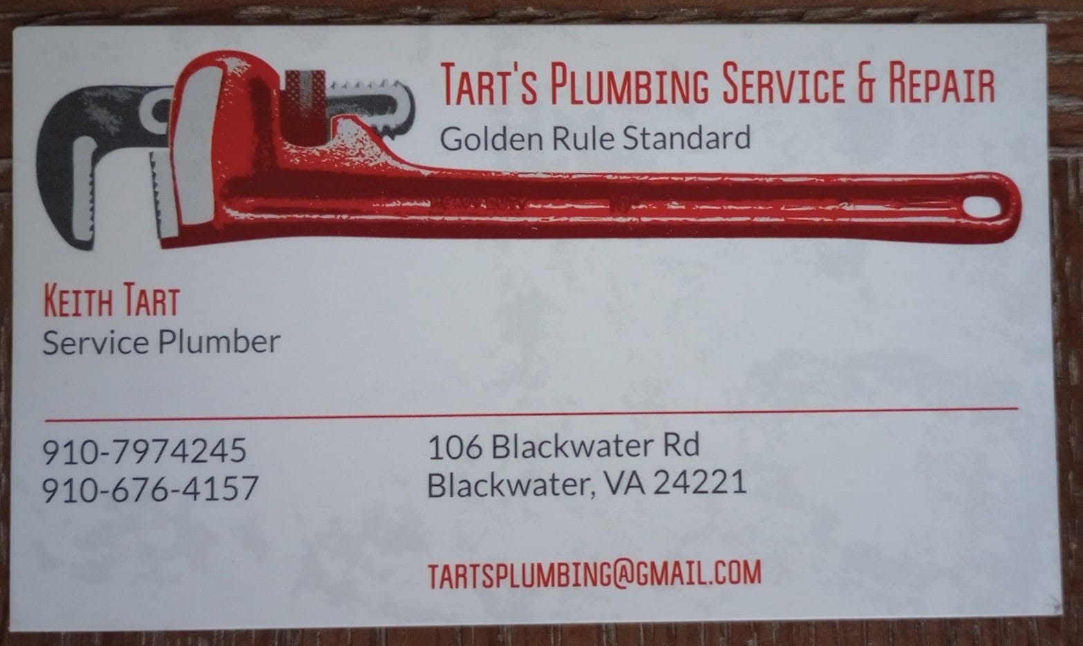 Tart's Plumbing Repair and Service logo